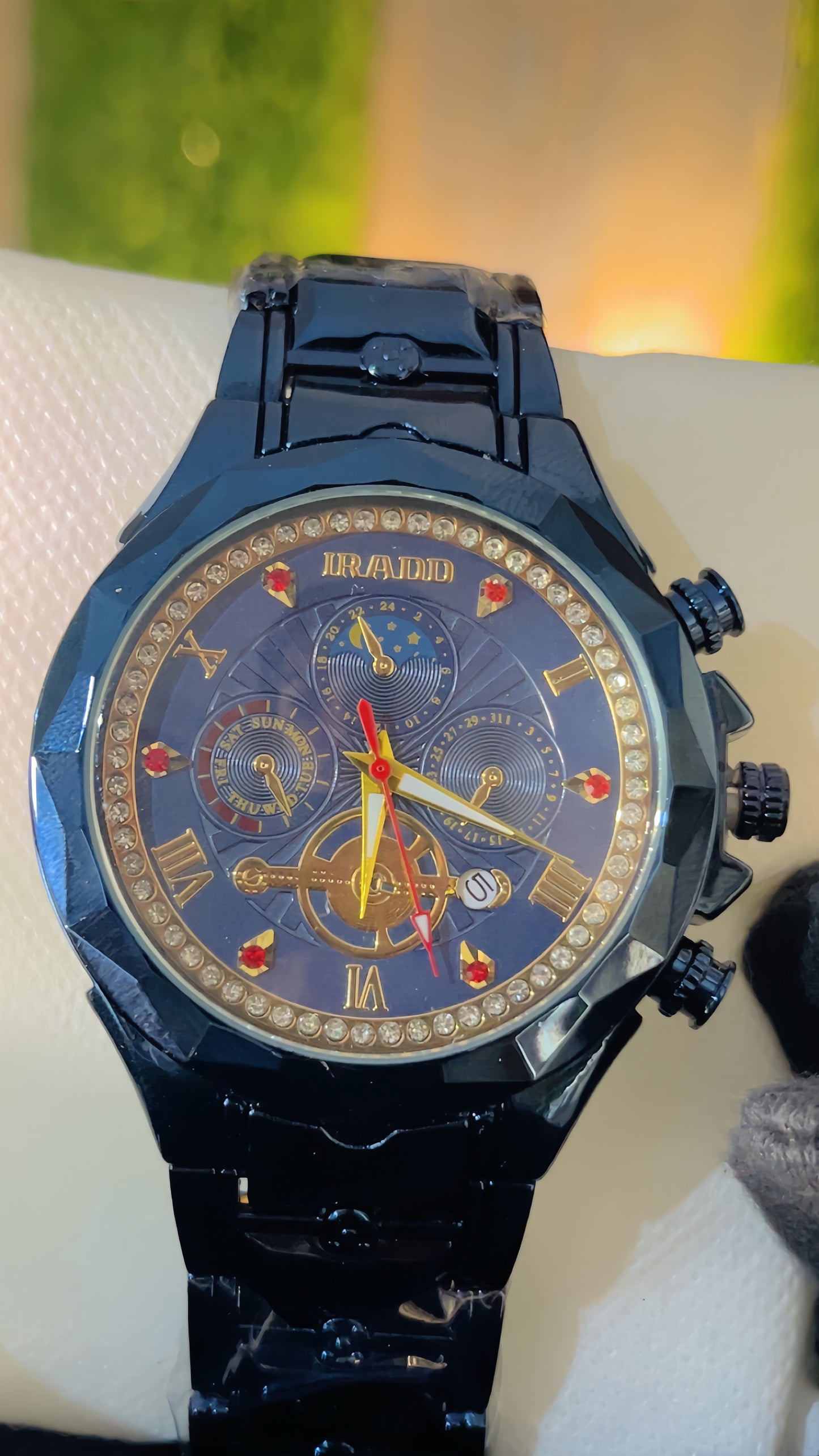 Luxury Men’s Chronograph Wristwatch – Golden & Blue color Steel Collection
