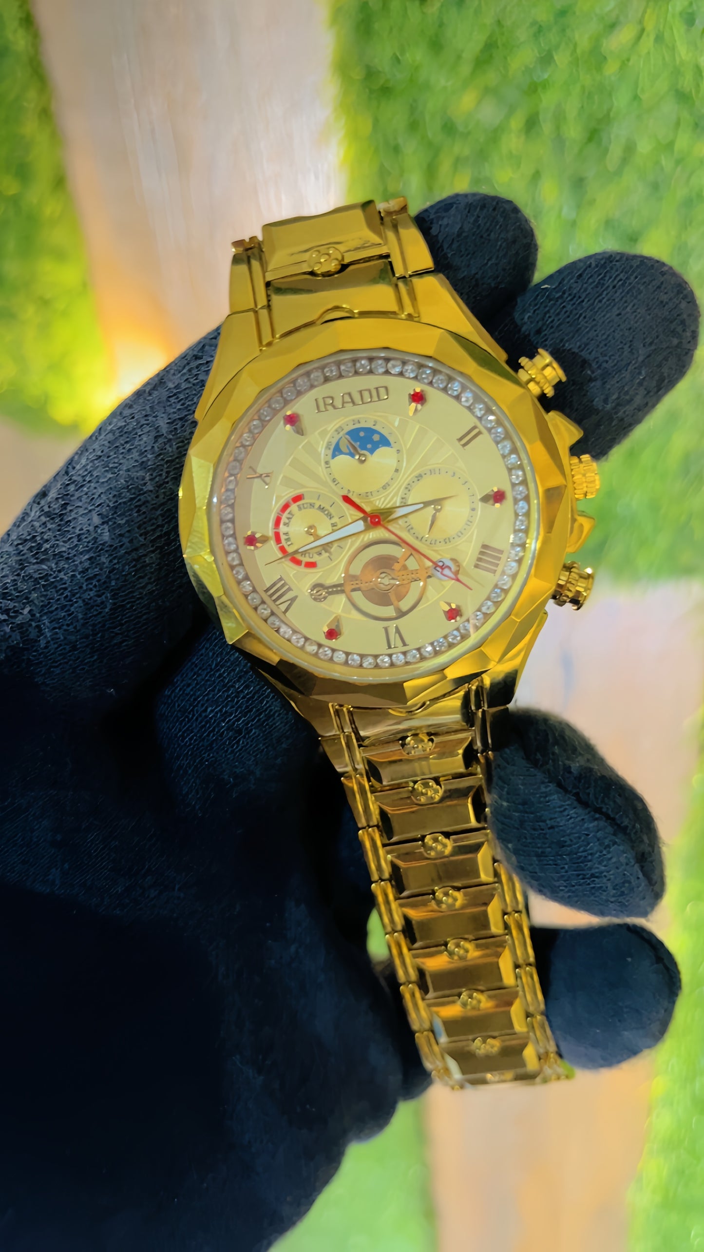 Luxury Men’s Chronograph Wristwatch – Golden & Blue color Steel Collection
