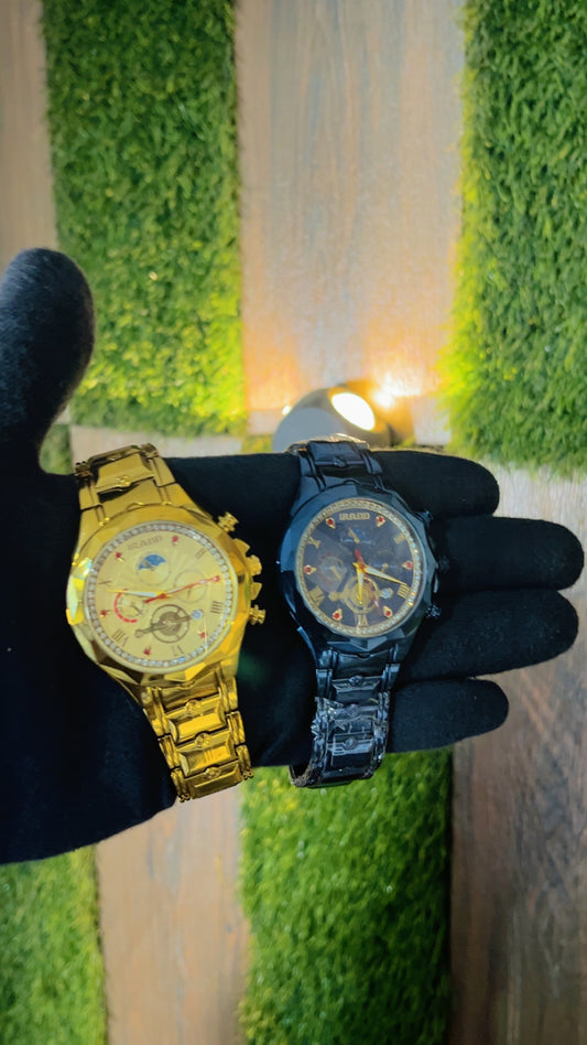 Luxury Men’s Chronograph Wristwatch – Golden & Blue color Steel Collection